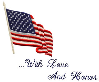 Flag with Love and Honor