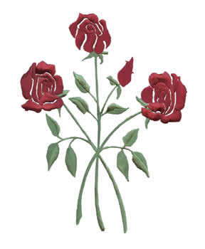 3 Satin Roses