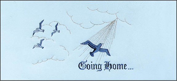 Going Home with Clouds (Blue Crepe)