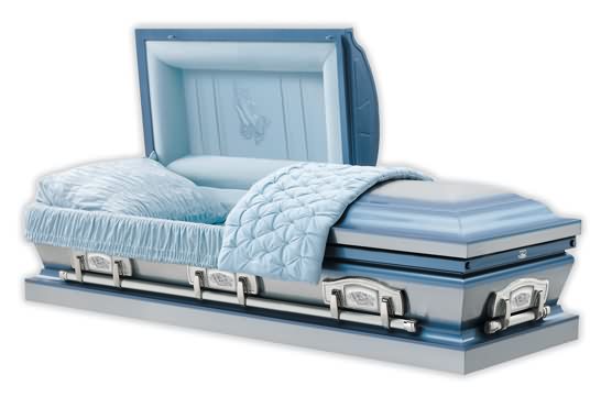 Rockefeller stainless steel casket