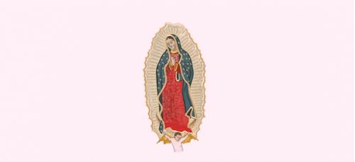 La Virgen de Guadalupe head panel