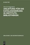 book: Anleitung für die Katalogisierung in Institutsbibliotheken
