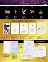 Memorial Pins / Service Items (Clergy Records, Floral Card Envelopes, Shipping Envelopes)
